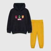 Kids Soft Cotton Animated Graphic Fleece Tracksuit