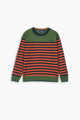Jeep Multicolor Cotton Sweater – 100% Cotton | Warm & Stylish Winter Wear for Kids (Orange and Green))
