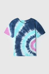 Girls Tie & Dye Round Neck Soft Cotton T-Shirt