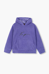 Kids "KING" Fur Hoodie – Ultra Soft Winter Wear Purple