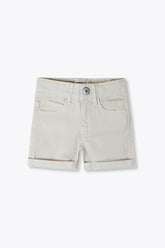 Kid's Denim off white Short With Adjuster
