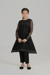 STITCHED 2 PIECE TILLA EMBROIDERED ORGANZA SHIRT TROUSER