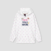 Girls Embellished Embroidered Soft Cotton Fleece Hoodie