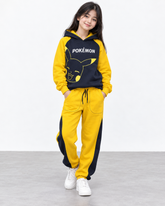 Kids Pokémon Printed Cropped Hoodie & Jogger Set
