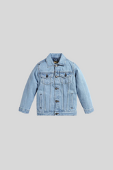 Unisex Kids Basic Denim Button Down Jacket
