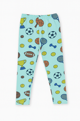 Sports Printed Girls Soft Cotton Lycra Tight