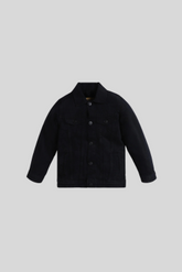 Unisex Kids Basic Denim Button Down Jacket