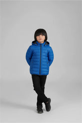 Kids Royal Blue Puffer Jacket | Warm Winter Hooded Coat | Lightweight Insulated Outerwear