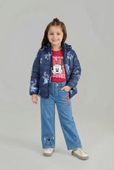 Kids Stitch Cartoon Character Puffer Jacket – Ultra Warm Winter Outerwear