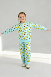 Pikachu Printed Kids Fleece Suit | Warm Winter Tracksuit for Girls