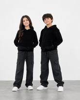 Kids 6 Pocket Denim Trouser Black