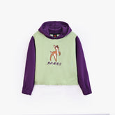 Girls Short Body Soft Cotton Embroidered Fleece Hoodie