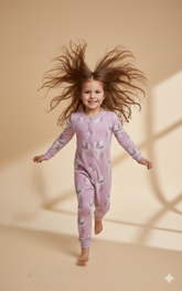 Pink Unicorn Baby Sleepsuit