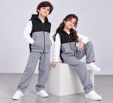 Kids Sleeveless Hooded Tracksuit