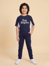 Premium Boys "Los Angeles" Navy & White Tracksuit Set | 100% Cotton Interlock