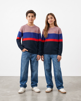 Jeep Color Block Cotton Sweater – 100% Cotton | Stylish & Warm Winter Wear for Kids