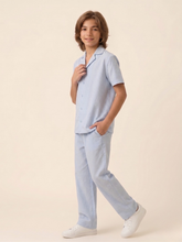 100% Cotton Kids Light Blue Daily Wear Set – Soft Breathable Short Sleeve Shirt & Pants for Boys