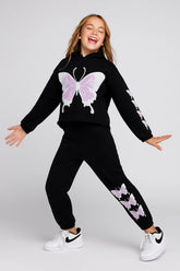 Girls Butterfly Fleece Tracksuit