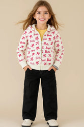 Barbie Print 100% Zip-Up Cotton Terry Hoodie – Heavy GSM