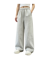 Girls’ Textured Wide-Leg Trousers – Relaxed Fit Kids Pants