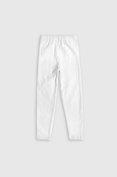 Girls Soft Cotton White Lycra Tight