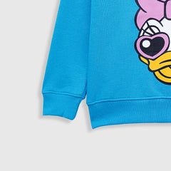 Girls Soft Cotton Daisy Duck Printed Fleece Tracksuit