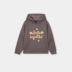 Girls Printed Soft Cotton Fleece Hoodie