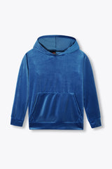 Kids Velvet Hoodie – Royal Blue