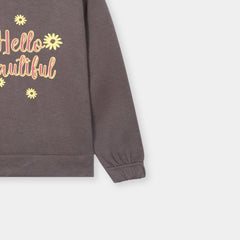 Girls Printed Soft Cotton Fleece Hoodie