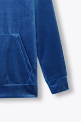 Kids Velvet Hoodie – Royal Blue