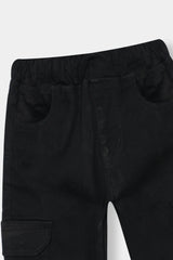 Girls 6 Pocket Wide Leg Pants-Black
