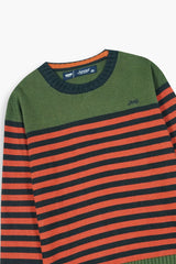 Jeep Multicolor Cotton Sweater – 100% Cotton | Warm & Stylish Winter Wear for Kids (Orange and Green))