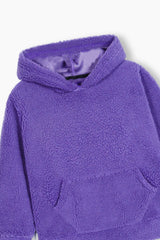 Purple Teddy Fur Hoodie – Ultra Soft & Cozy Winter Wear