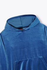Kids Velvet Hoodie – Royal Blue