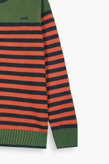 Jeep Multicolor Cotton Sweater – 100% Cotton | Warm & Stylish Winter Wear for Kids (Orange and Green))