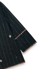 Black Embroidered Cotton Suit with Gharara for Girls | Festive 3-Piece Eastern Wear