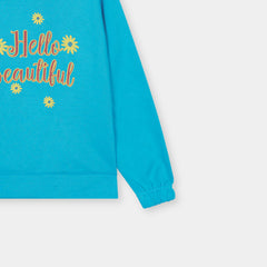 Girls Printed Soft Cotton Fleece Hoodie