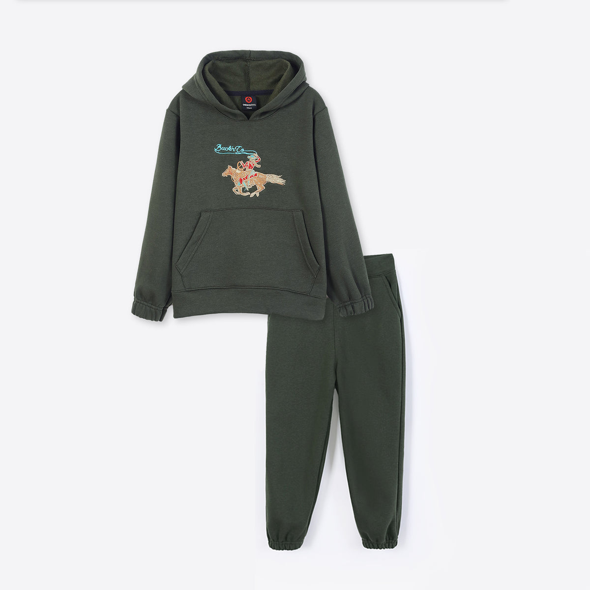 Kids Embroidered Fleece Suit