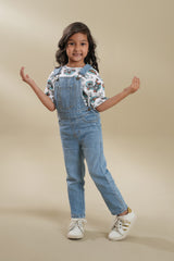 100% Cotton Denim Dungaree Light Blue (3-14yrs)