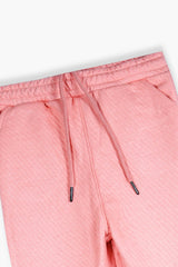 Pink Quilted Hoodie Tracksuit | Cozy Winter Wear for Kids