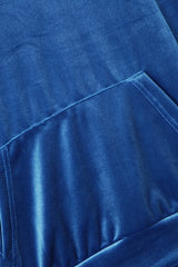 Kids Velvet Hoodie – Royal Blue