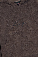 Kids "KING" Fur Hoodie – Ultra Soft Winter Wear Brown