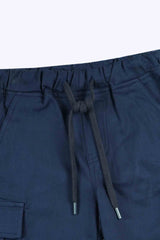 6 Pockets cotton Cargo Shorts neavy blue