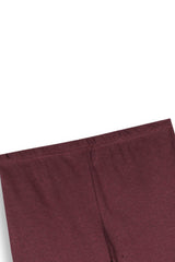 Maroon Ripped Lycra Tights | Stretchable & Trendy Fit