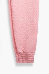 Pink Quilted Hoodie Tracksuit | Cozy Winter Wear for Kids