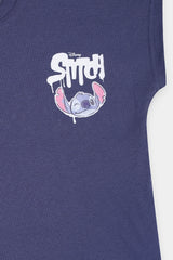 Disney Stitch "Graffiti Style" 100% Cotton Boxy Fit Tee & Wide-Leg Pants Set