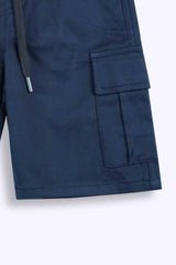 6 Pockets cotton Cargo Shorts neavy blue