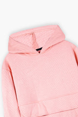 Pink Quilted Hoodie Tracksuit | Cozy Winter Wear for Kids
