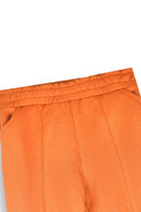 Burnt Orange Fleece Tracksuit – Cozy Winter Hoodie & Jogger Set for Kids