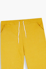 Cherry yellow Quilted Ruffle Suit for Girls | Winter 2-Piece Set